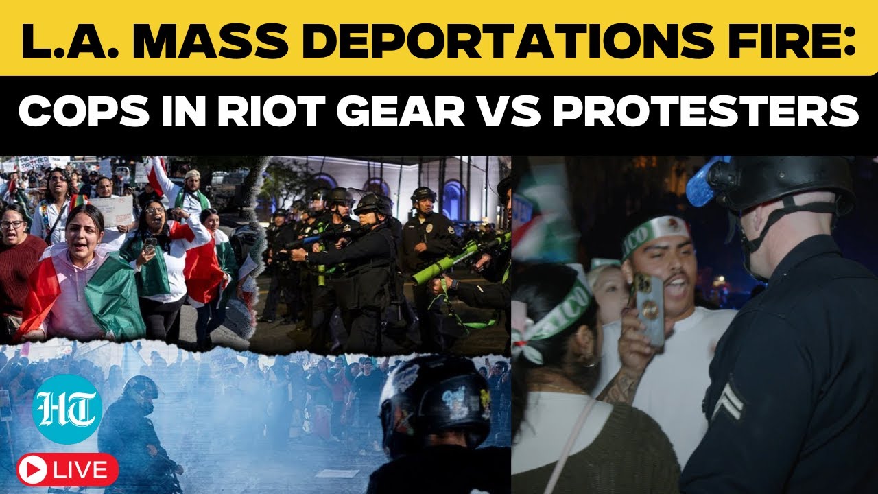 Los Angeles Protests LIVE| Cops In Riot Gear Vs Protesters Over Donald Trump’s Immigration Policies