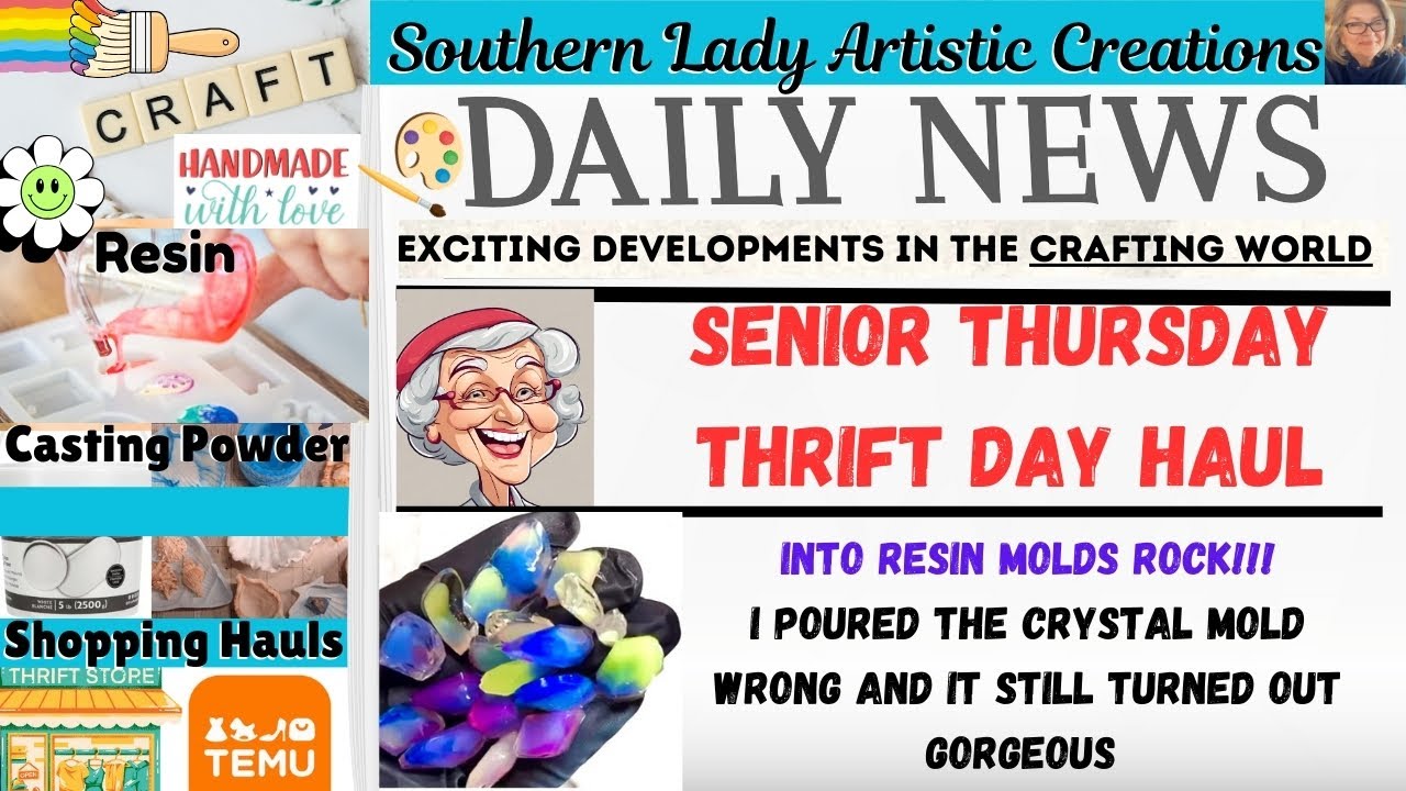 Senior Thursday Thrift Haul 🛒INTO RESIN Crystal & Turtle Mold Pour 🎨 Mix2Mold Pour Owl Mold