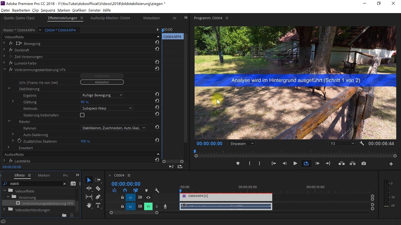 Bildstabilisierung: Videos entwackeln &ndash; Premiere-Pro-Tutorial