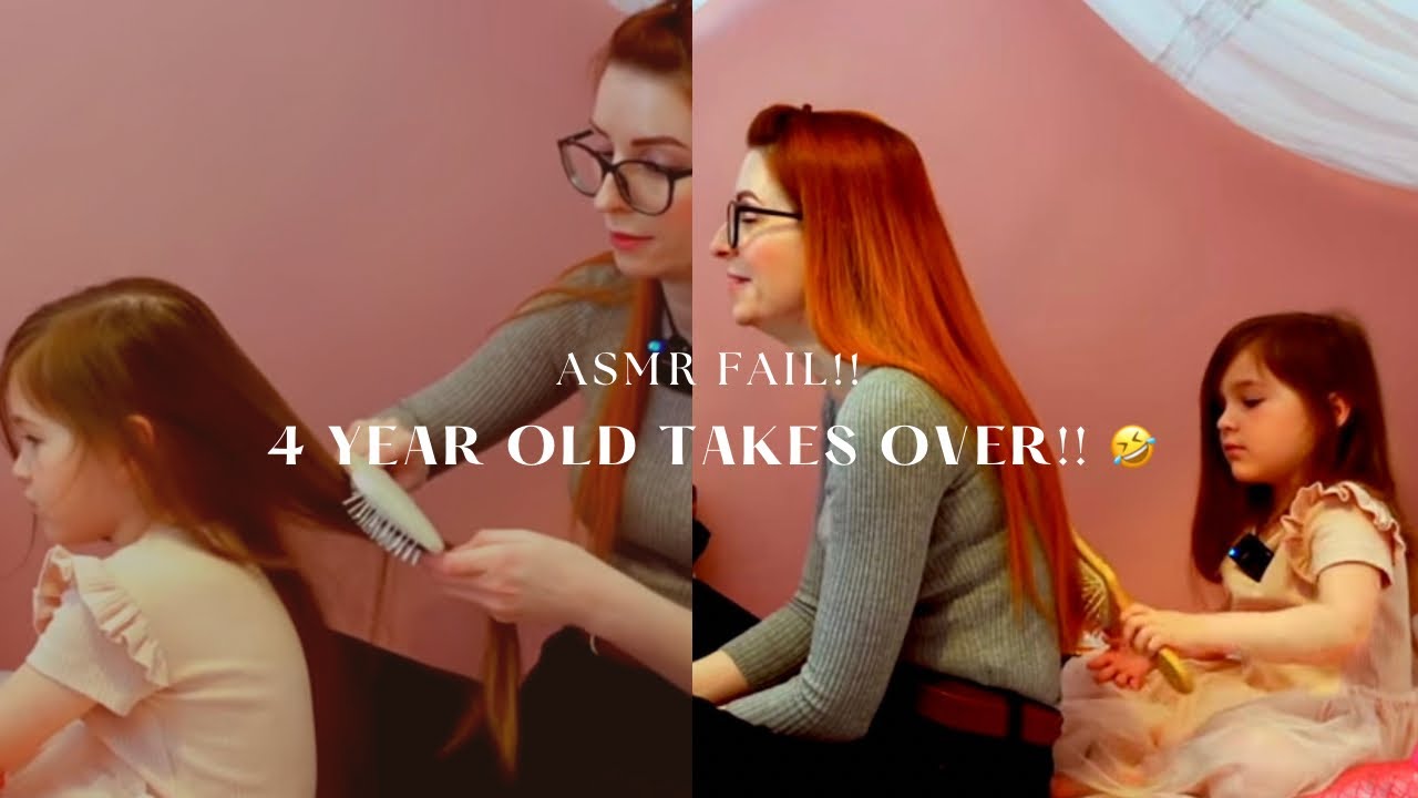 ASMR My 4 Year old takes over my Channel! Hair brushing and so much cuteness!!