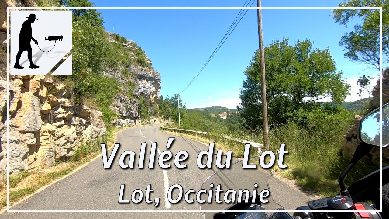 Vall&eacute;e du Lot, Gorges du Lot, Balcony Road D662, Lot, Occitanie, France - by motorcycle