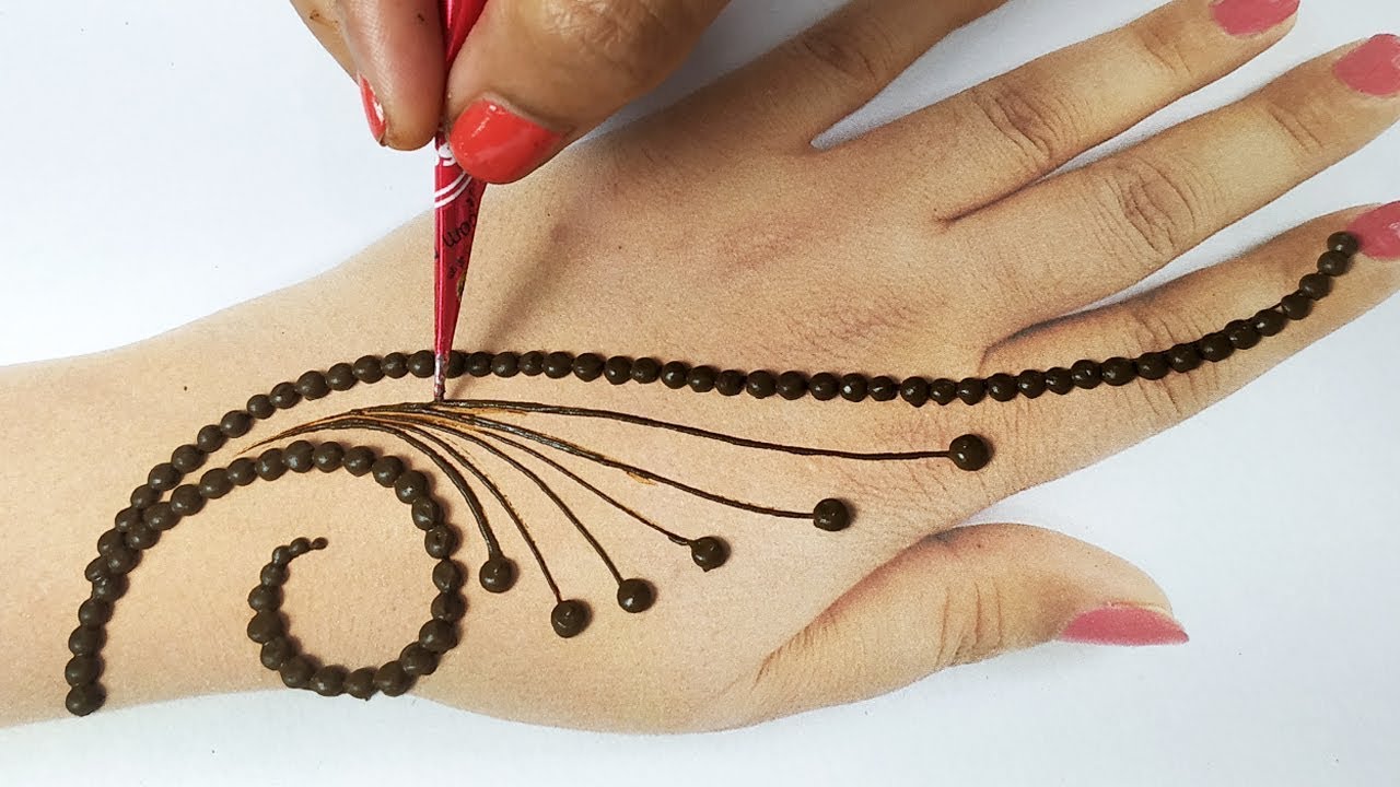 आसान मेहँदी डिज़ाइन - दिवाली स्पेशल गोल टिक्की स्टाइलिश शेडेड मेहँदी-Latest Diwali Mehndi Design 2019