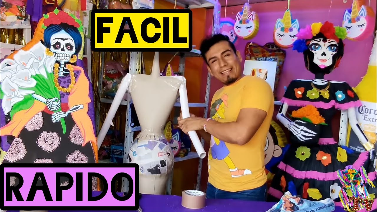 COMO hacer una CATRINA de Día de MUERTOS🎃 FACIL y RÁPIDO 💀 ESTRUCTURA 😎