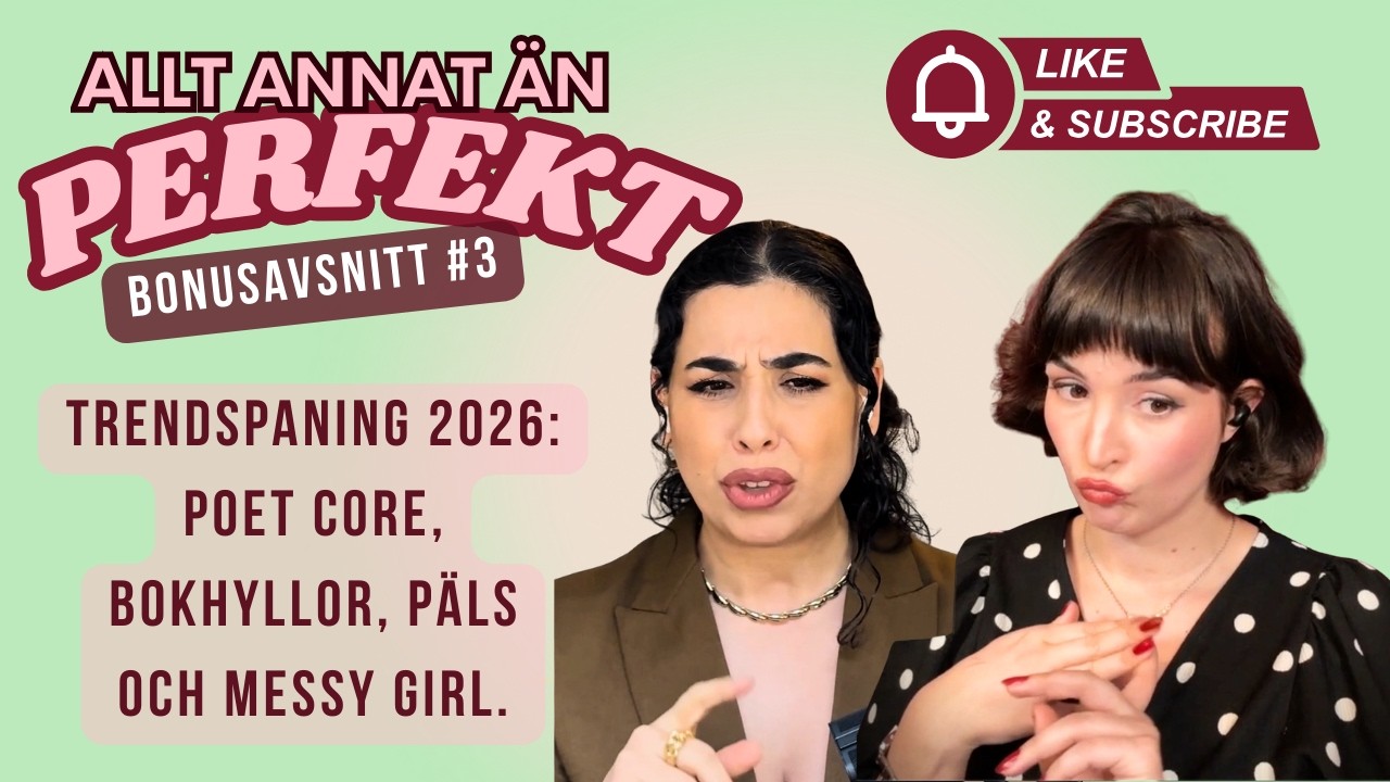 B3 Trendspaning 2026: Poet Core, Bokhyllor, Päls och Messy Girl.