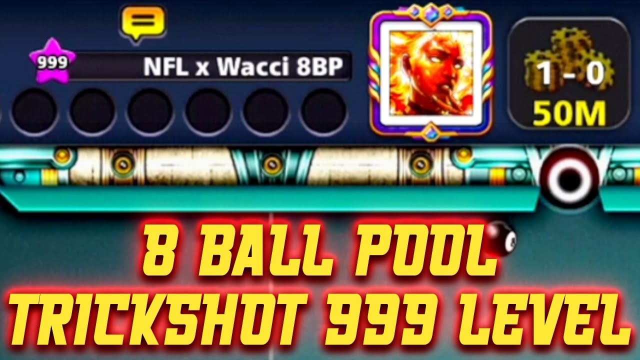 8 BALL POOL TRICKSHOT NFL x WACCI 8BP 999 LEVEL 😱😱