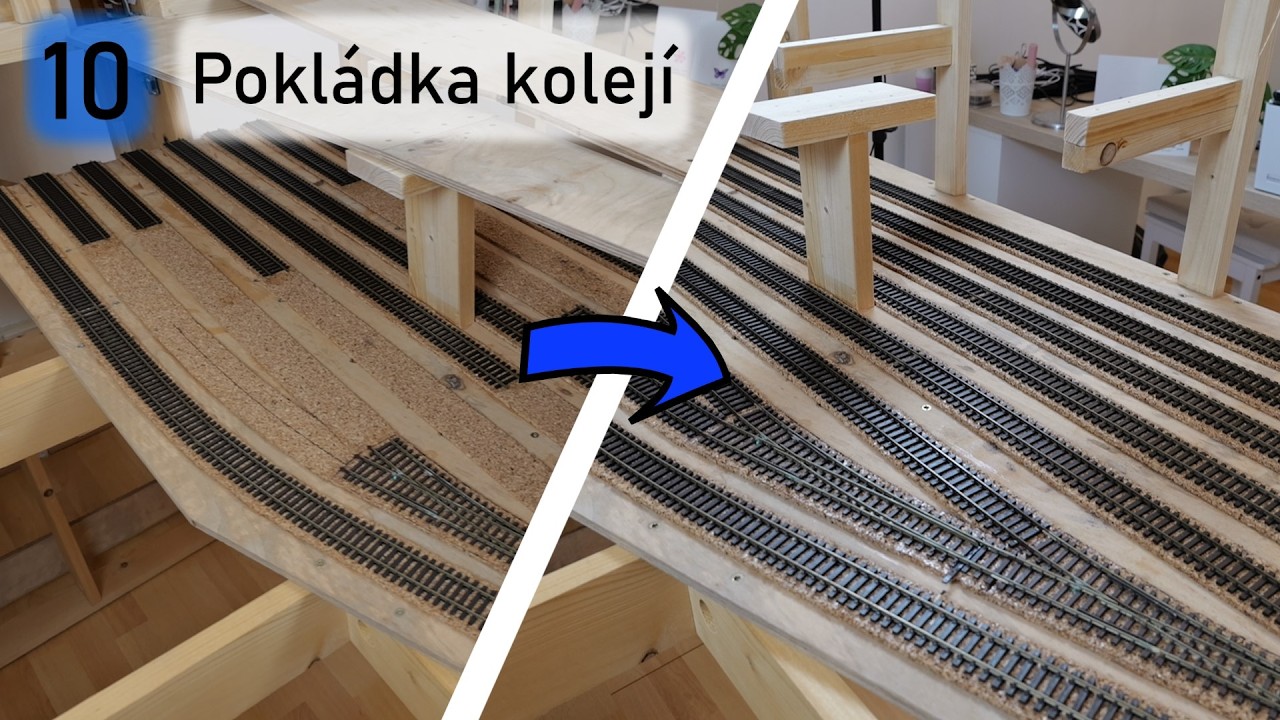 POKLÁDKA KOLEJÍ na modelovém kolejišti - PART 10
