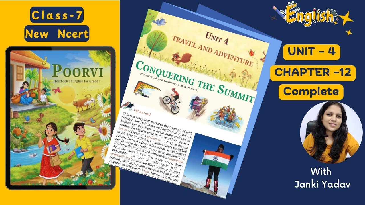 Class 7 English – Chapter 12 | Conquering the Summit | Unit 4 Travel & Adventure  | KaliyaanTV  KVS