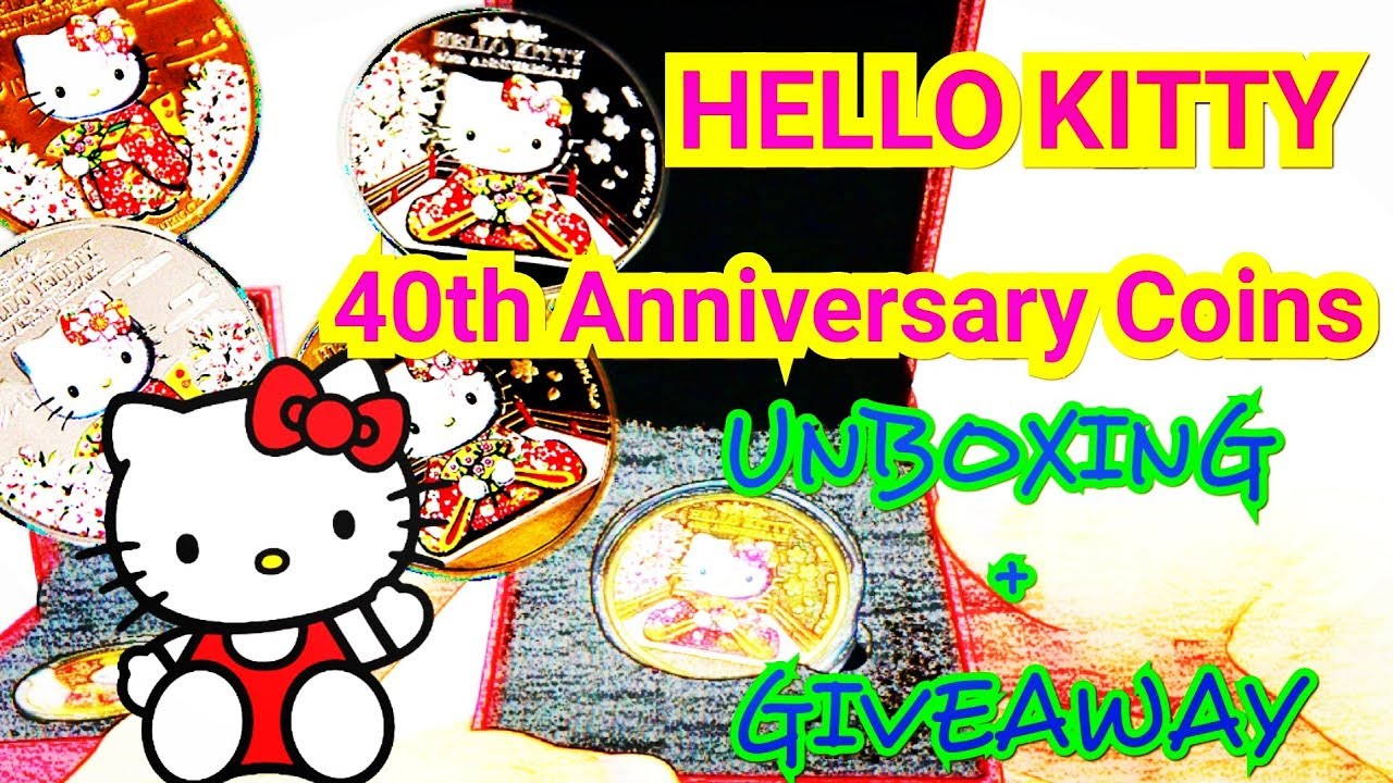 🎁🎁Hello Kitty 40th Anniversary Coins Unboxing + GIVEAWAY 凱蒂貓40週年紀念幣開箱+大放送 #hellokitty Chiii Tv