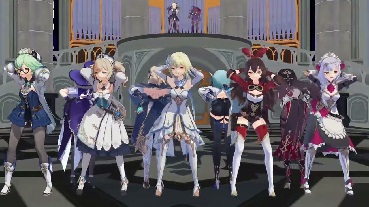 Knights of Favonious Girls Terminal Rangers Dance Genshin Impact MMD 