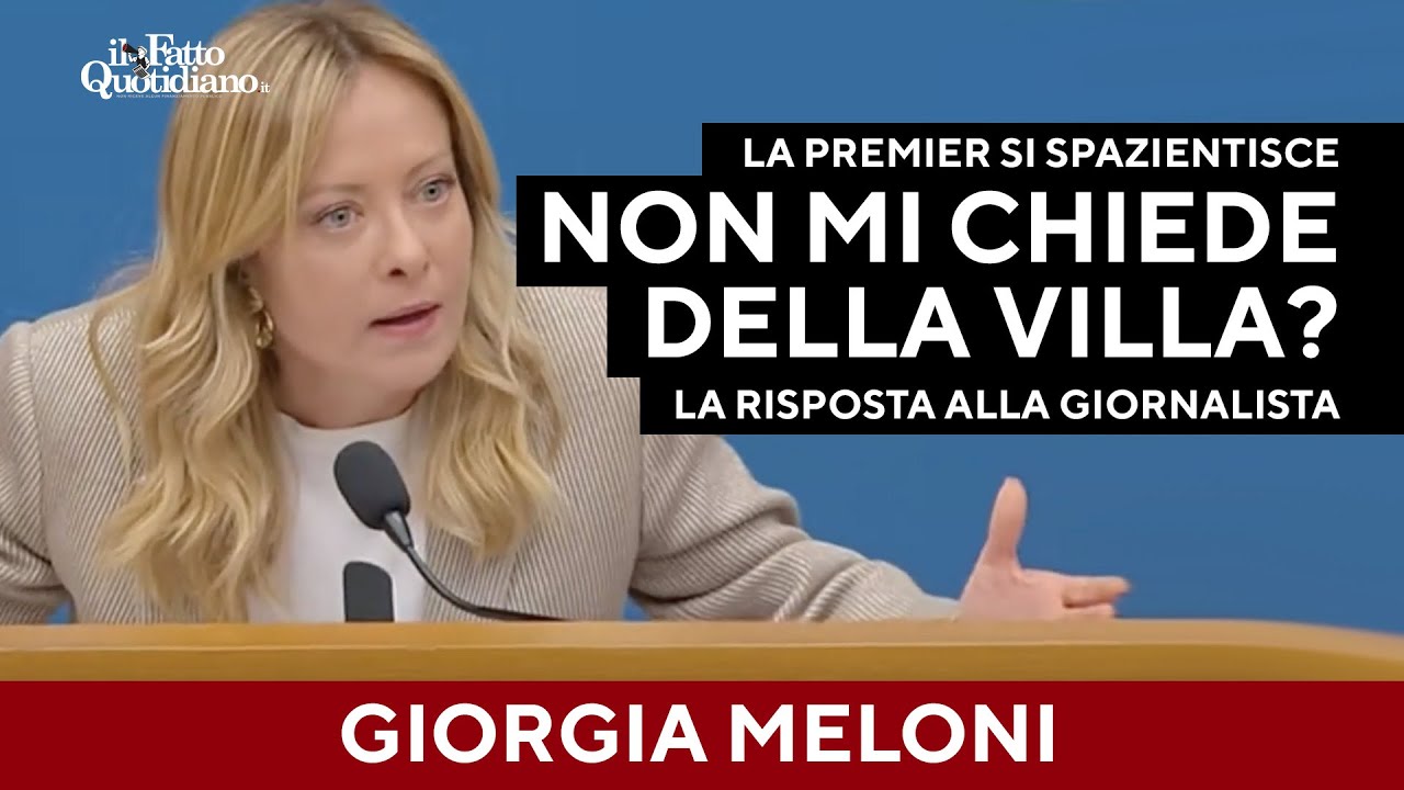 Meloni spazientita per la domanda: 