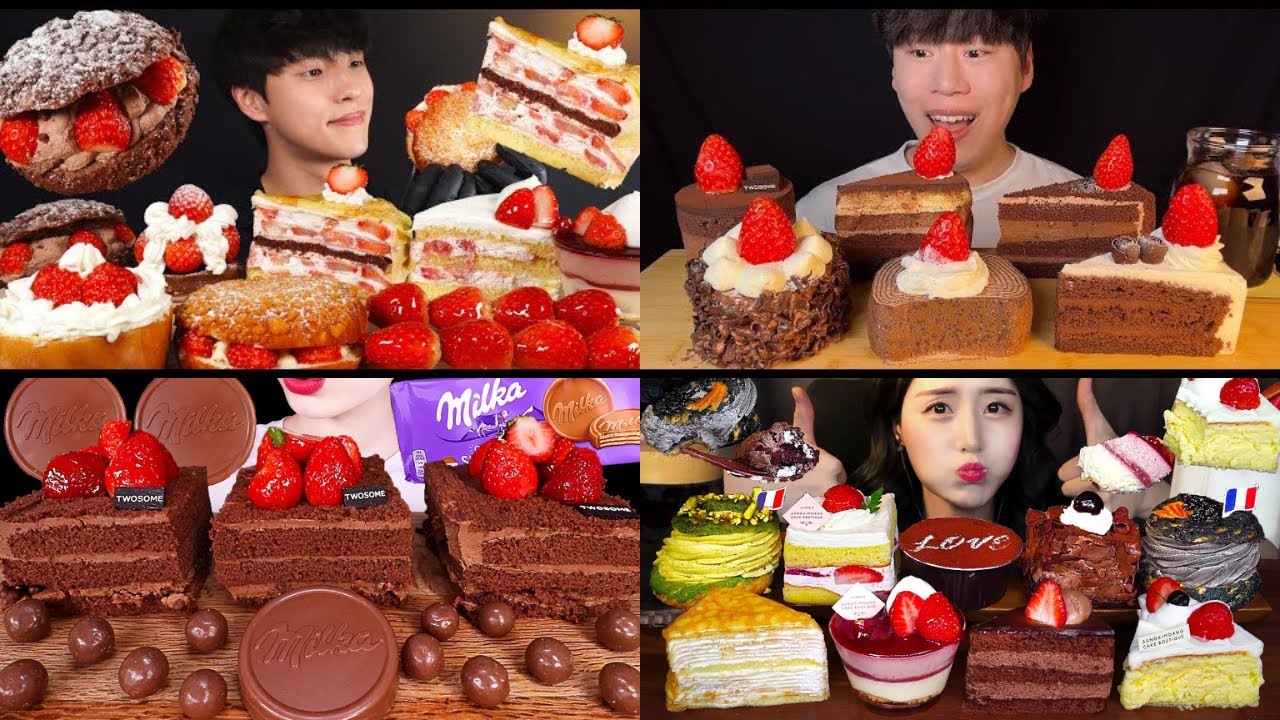 STRAWBERRY & CHOCOLATE DESSERT ASMR 🍓🍫 | Ultimate Mukbang Compilation (No Talking)
