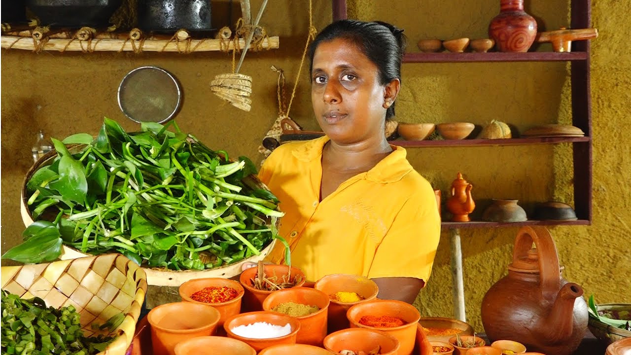 village foods💕  traditonal diya habarala recipe💕sri lanka wel habarala 💕 village kitchen channel