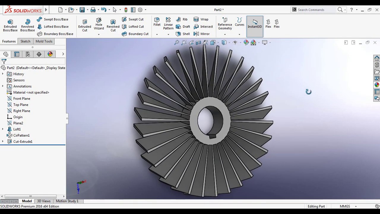 SolidWorks Tutorial - How to make Turbine blade