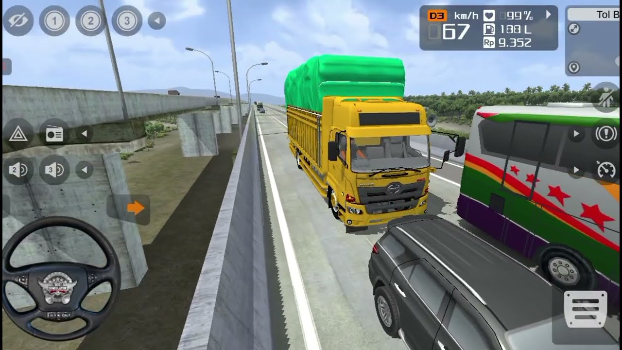 HINO 500 CARGO TRUCK SMOOTH MOTORWAY DRIVE ON 2X2 ROADS WITH GREEN MOUNTAIN VIEWS | PART 2