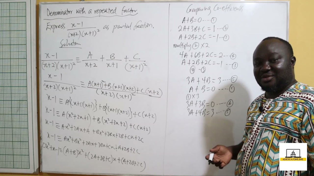SHS 1 Elective Math - Solving Denominators With Repeated Factor