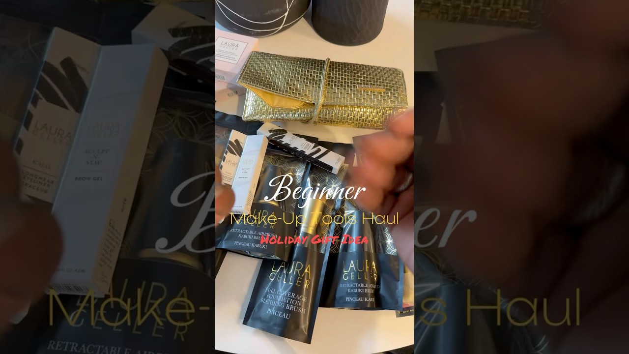 🫣 Набор инструментов для макияжа для начинающих #макияж #набор #LauraGeller #HolidayGifts
