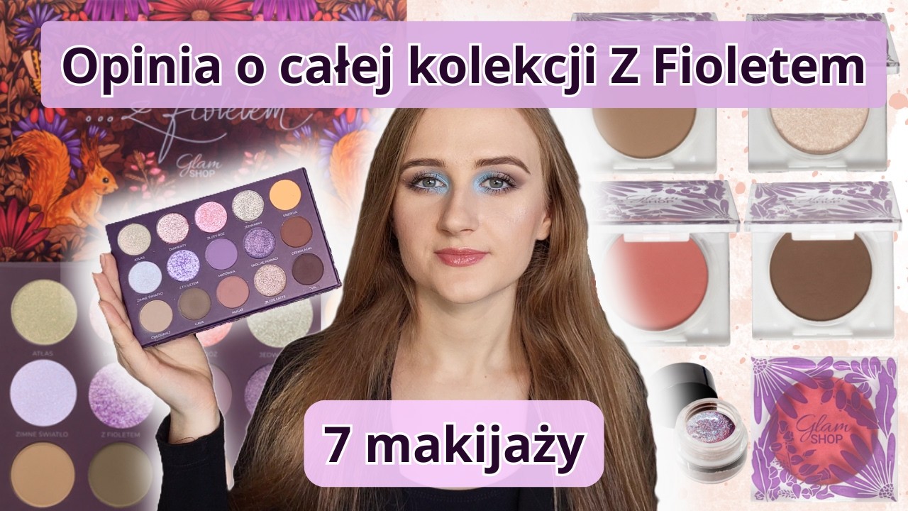 Pełna kolekcja Z Fioletem od Glamshop - warto kupić na Black Friday? | 7 makijaży Tydzień 1 paletą