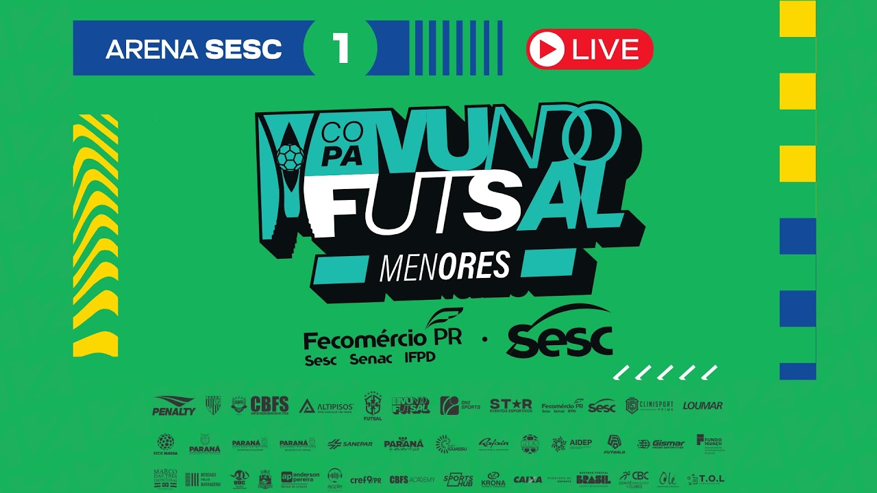 JOGO 10  GARRA FUTSAL  X  CORITIBA AABB FUTSAL  - Copa Mundo do Futsal MENORES - ARENA SESC 1