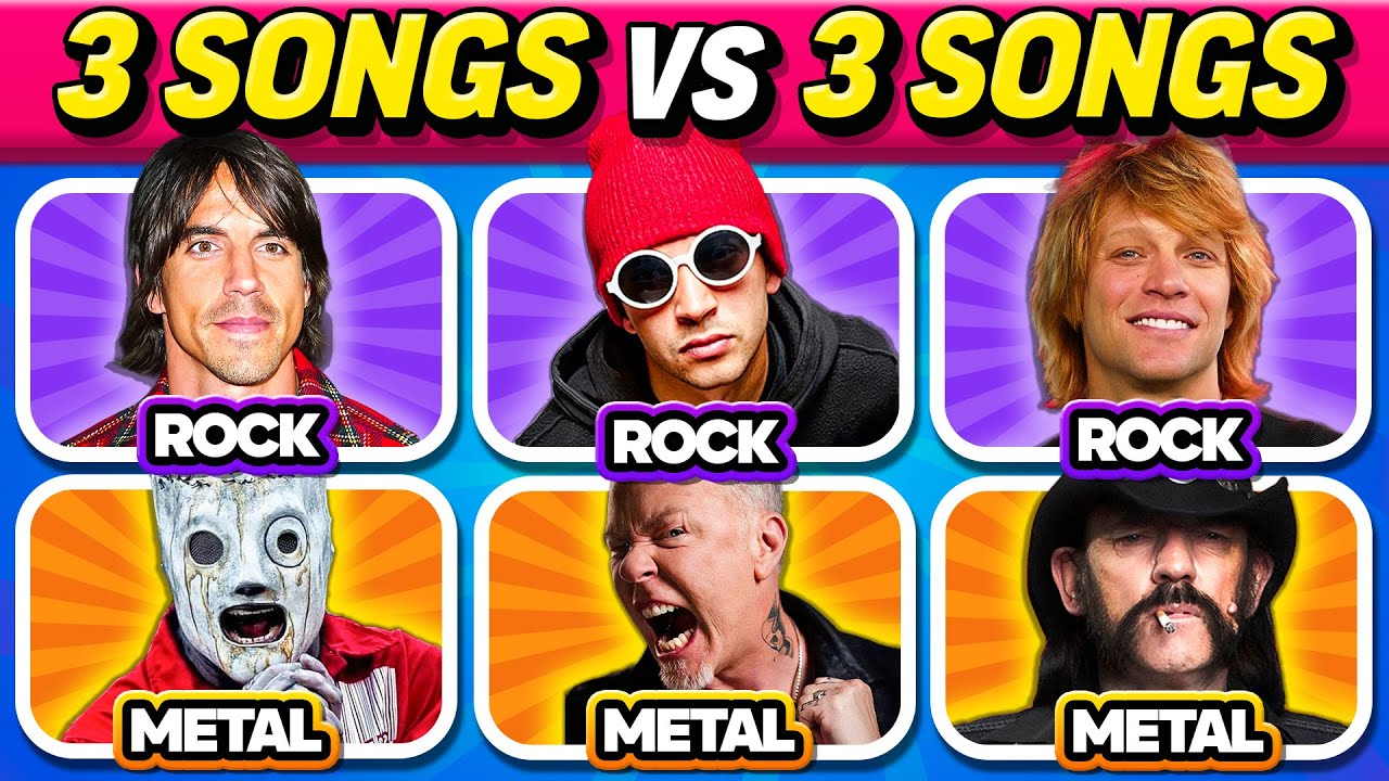 3 Rock Songs VS 3 Metal Songs🔥Save 3 Songs | Beats Quiz