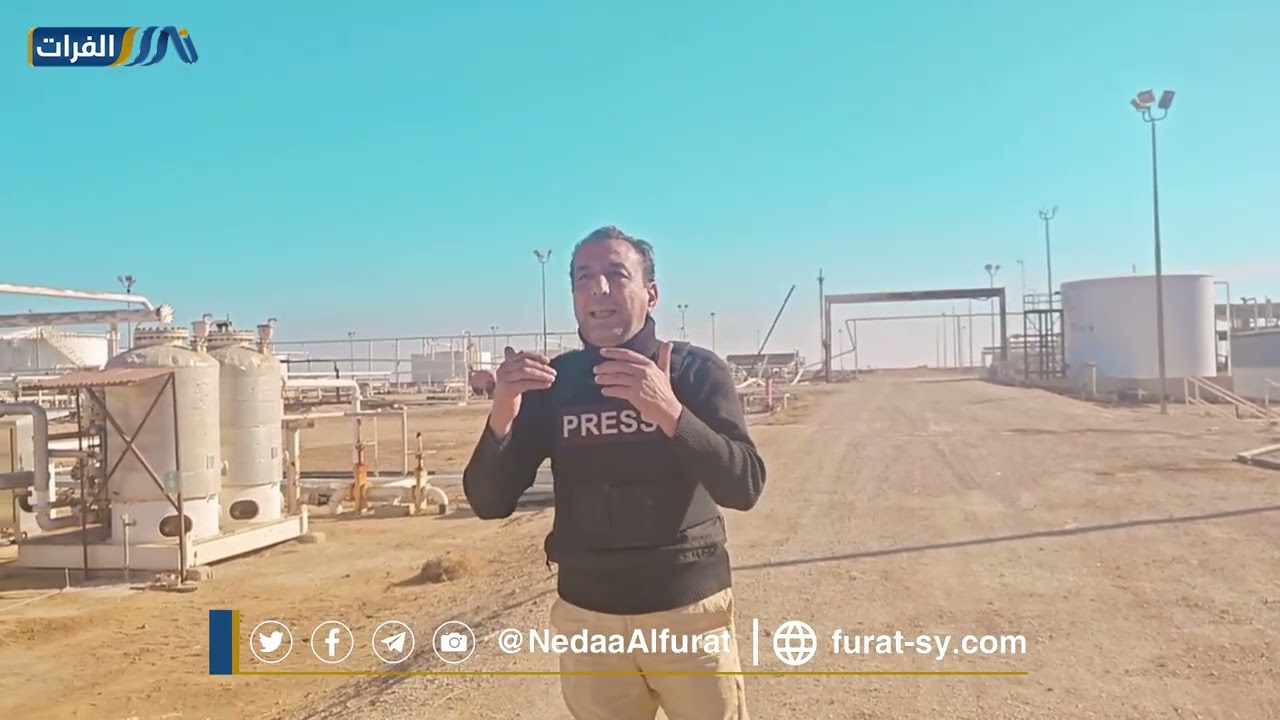 تقرير مفصل لمراسل نداء الفرات من داخل حقل التيم النفطي قرب مدينة #ديرالزور