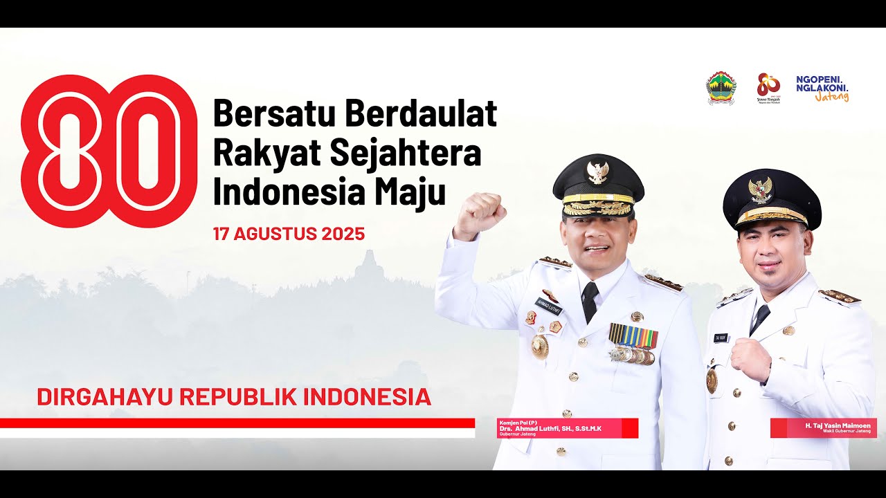 LIVE | UPACARA HUT RI KE 80 TINGKAT PROVINSI JAWA TENGAH