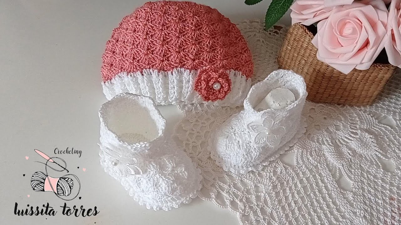 Teje Botitas de Bautizo a crochet para Bebé paso a paso Fácil y Rápido de Hacer! Patrón de Ganchillo
