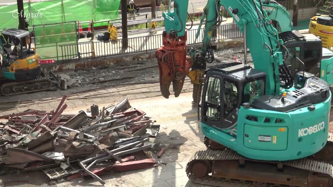 旧広電広島駅解体工事 2025 08 21 まで