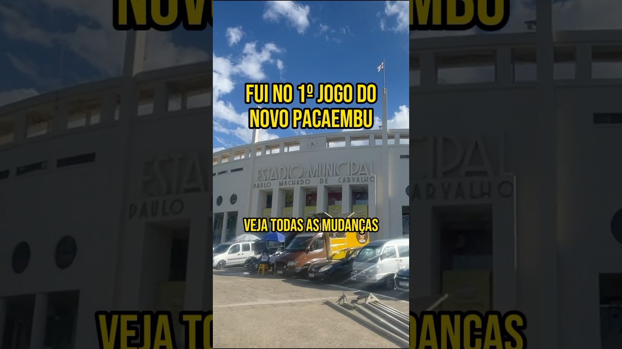 INAUGUREI O NOVO PACAEMBU #futebol #futebolbrasileiro #pacaembu #estadio #santos #corinthians