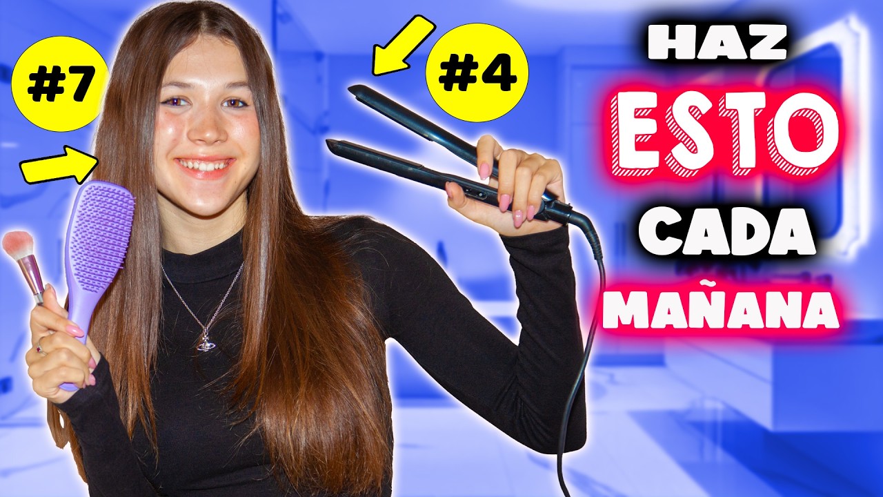 MIS 10 TRUCOS - RUTINA DE MAÑANA PARA EL INSTITUTO (GRWM) | Daniela Golubeva