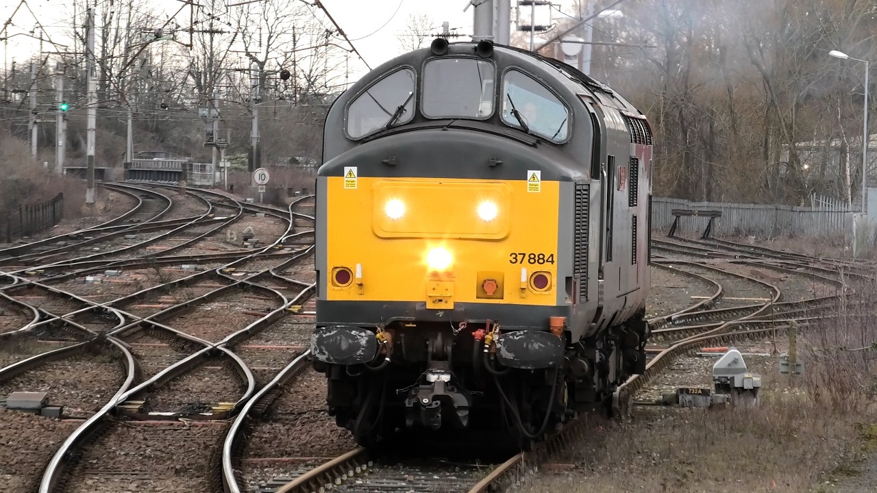 Class 37 Awakes among the Carlisle Variety 6 Feb 2026