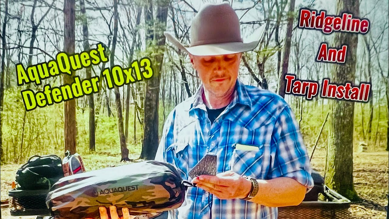 Best Tarp for Camping??AquaQuest Defender plus Bushcraft  Ridgeline install