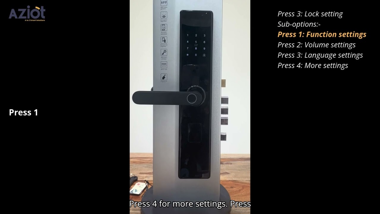 Aziot Digital Door Lock Setup | Biometric & RFID Smart Lock Features | Best Smart Lock 2025