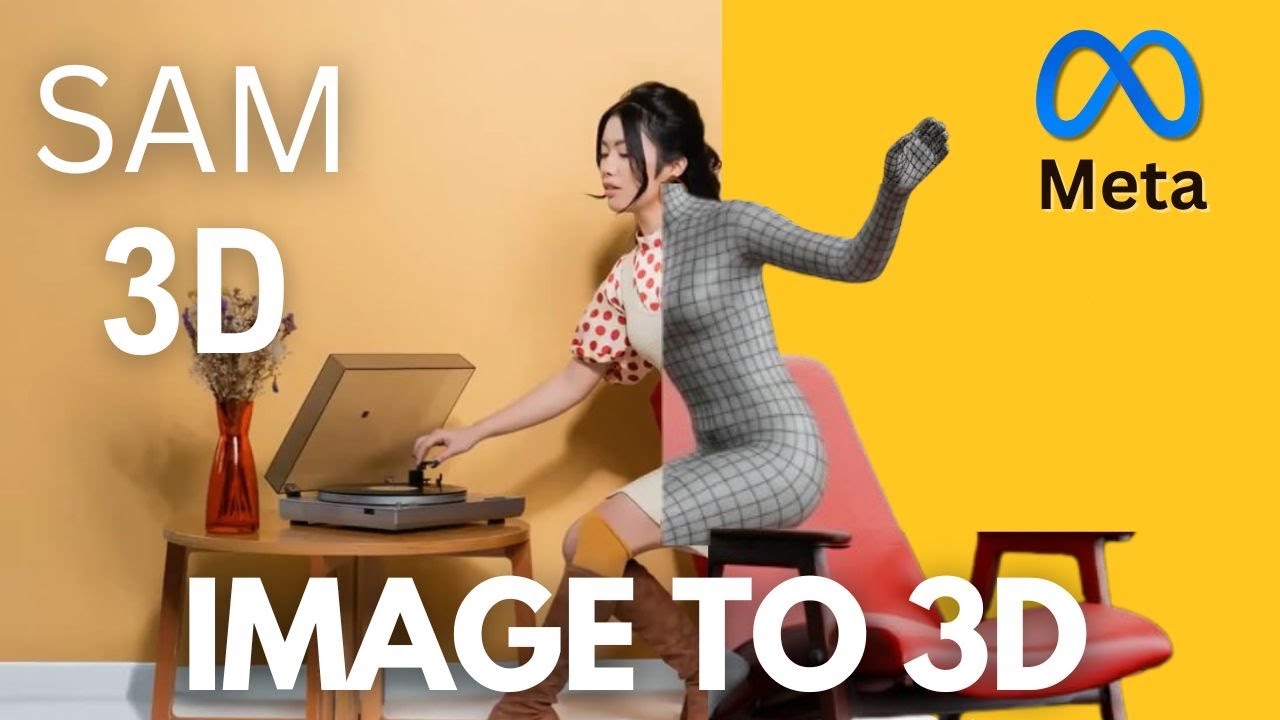 Бесплатное преобразование изображений в 3D-объекты с помощью Meta SAM 3D | Видеоэффекты + импорт ...