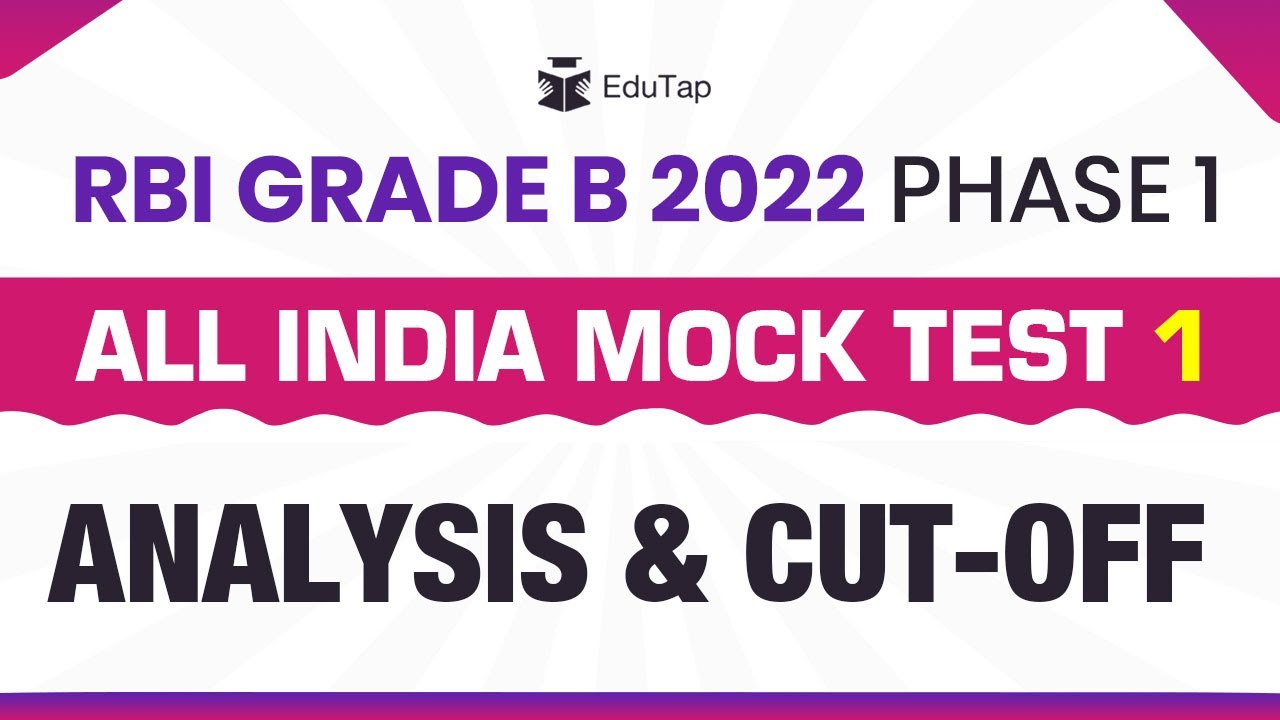 All India  Mock Test for RBI Grade B 2022 Phase 1 Examination | Exam Guidance and Preparation