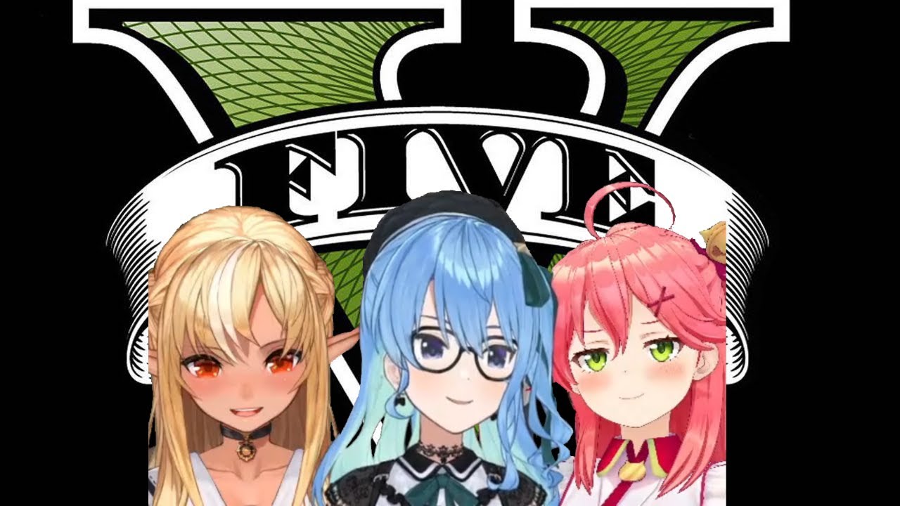 Miko, Suisei, Flare GTA 5 Collab Supercut (Part 1/3) (Hololive) [English Subbed]