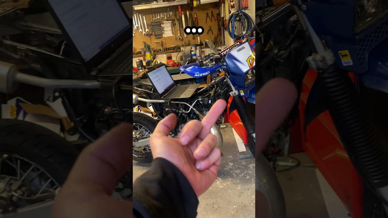 Dt125r Mapped 🫣 #supermoto #dt125 #yamaha #yamahadt125r #remapped