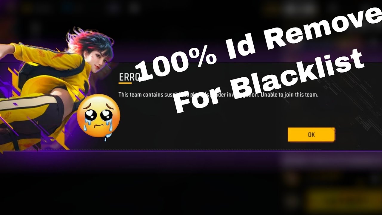 HOW TO BLACK LIST ID REMOVE FOR FREE FIRE MAX || FF MAX ID BLACK LIST PROBLEMS