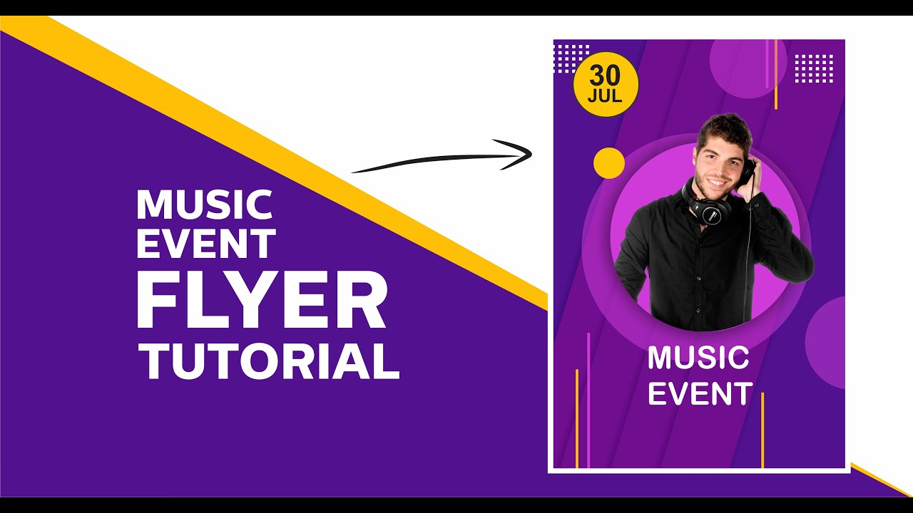 Music Event  Flyer Design - Learn Some Tools of Coreldraw - Ahsan Sabri