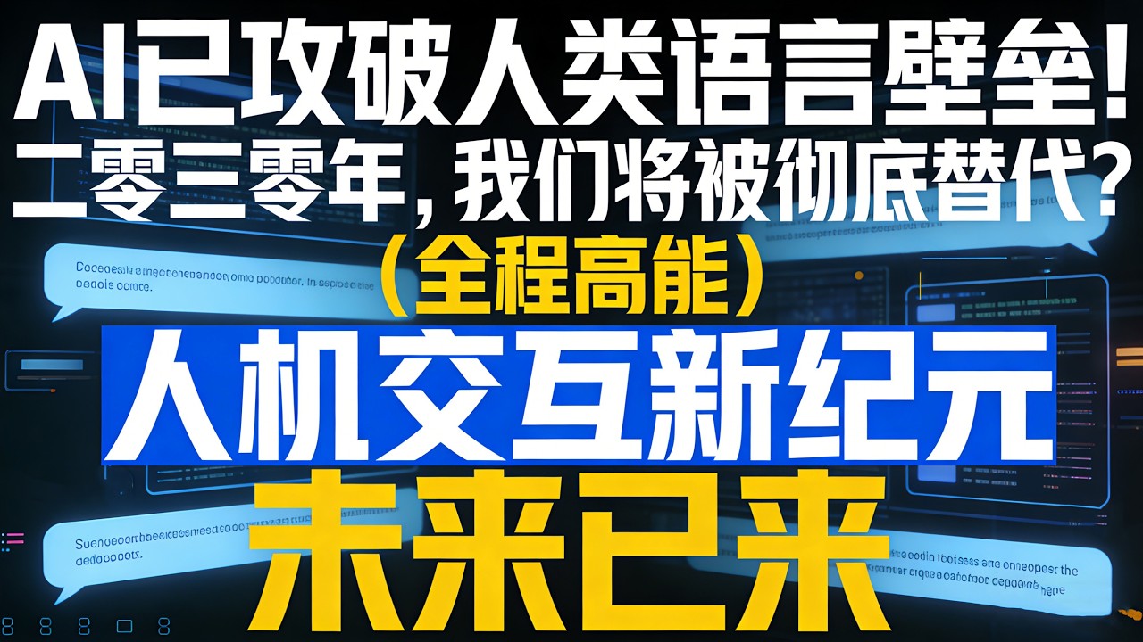 AI已攻破人类语言壁垒！二零三零年，我们将被彻底替代？（全程高能）#赫拉利#Moltbook#AI危机#人类文明#二零三零AI革命#合成现实#神经连接#脑机接口#无用阶级#AI接管人类#人类简史