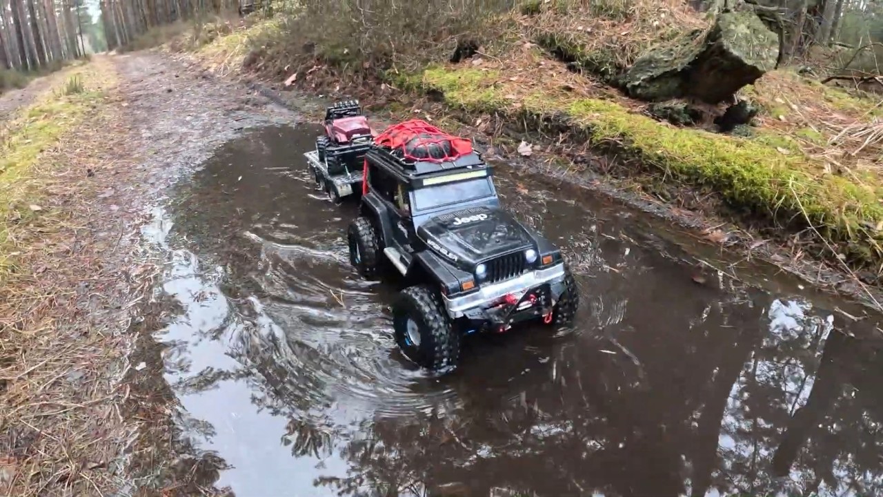 RC Jeep, trailer and winch ( 4x4, trx4, scx10 )