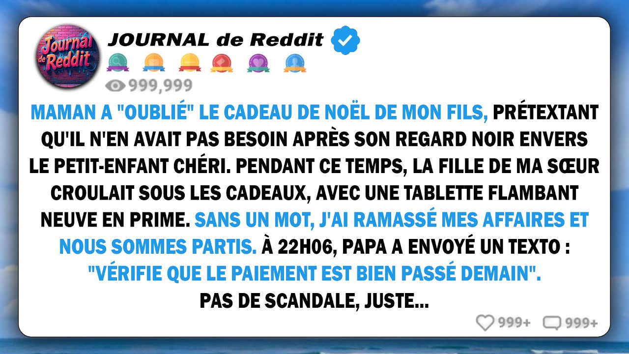 Ma mère a « oublié » un cadeau pour mon fils à Noël – elle a dit : « il n’en a pas besoin après la..