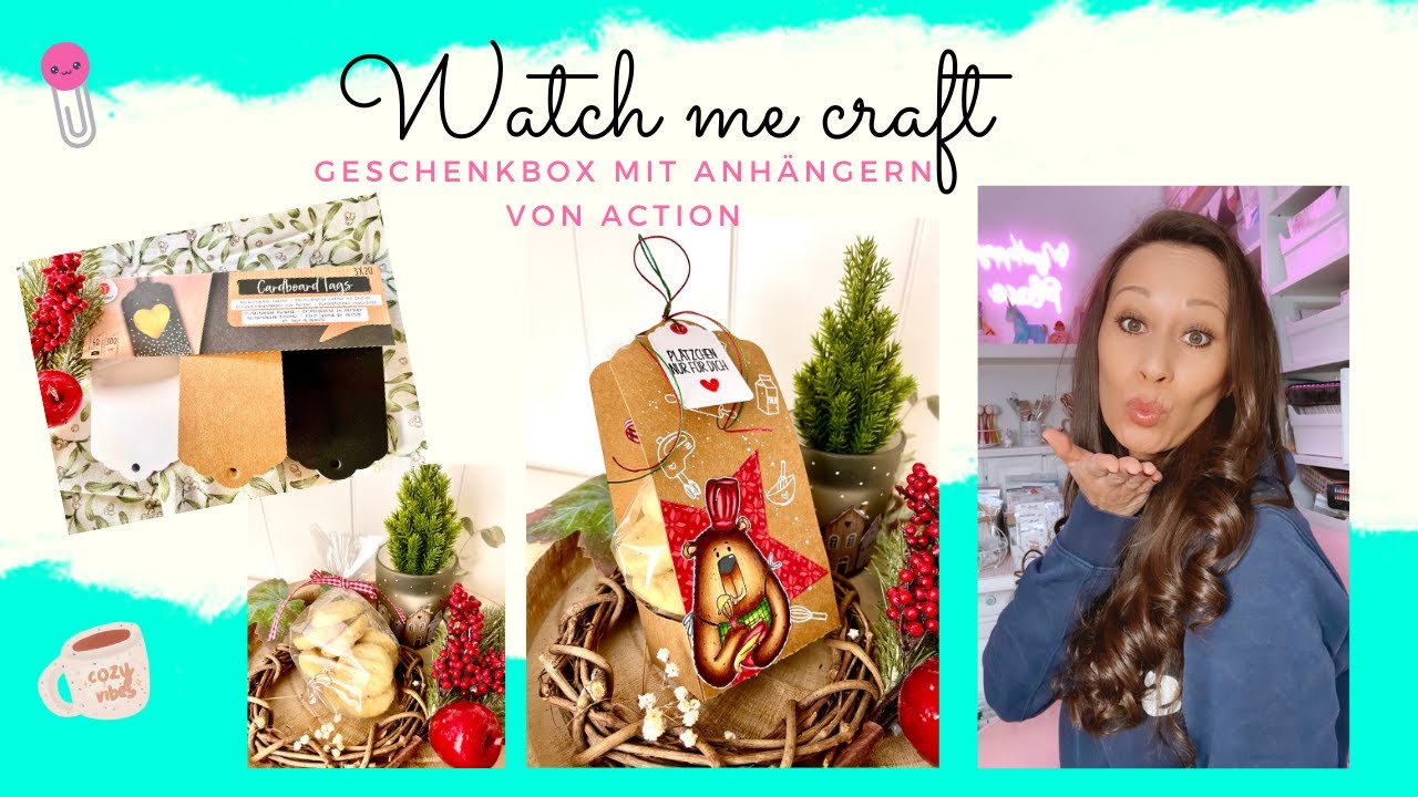 ☀️💞 Geschenkverpackung basteln I mit Anhängern von ACTION I Watch me craft I DIY I Annilis Welt ☀️💞