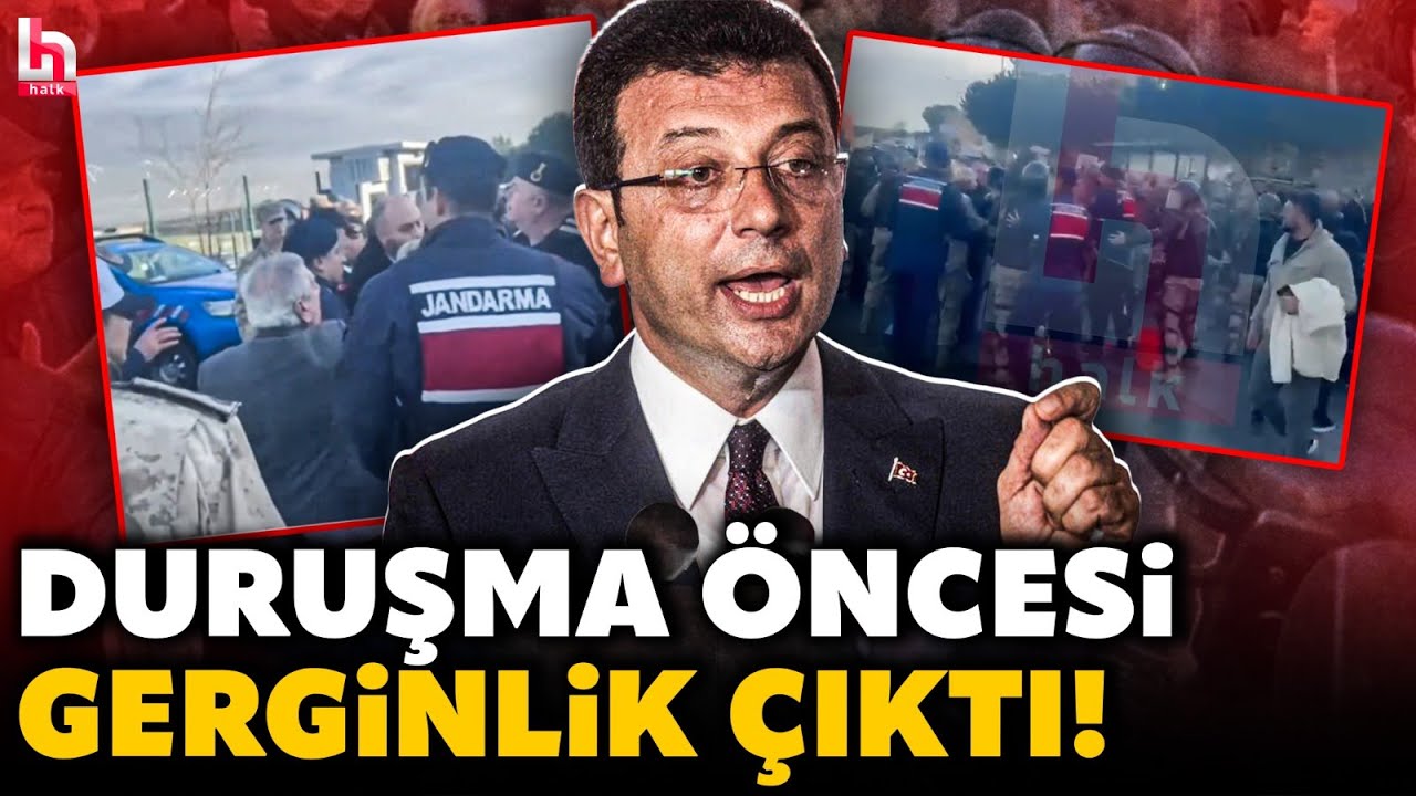 Silivri'de tansiyon y&uuml;kseldi! Duruşma &ouml;ncesi jandarmadan coplu ve biber gazlı m&uuml;dahale!