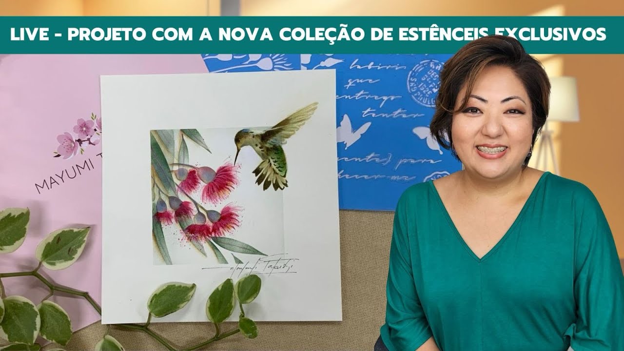 Flor de Eucalipto e Beija-flor