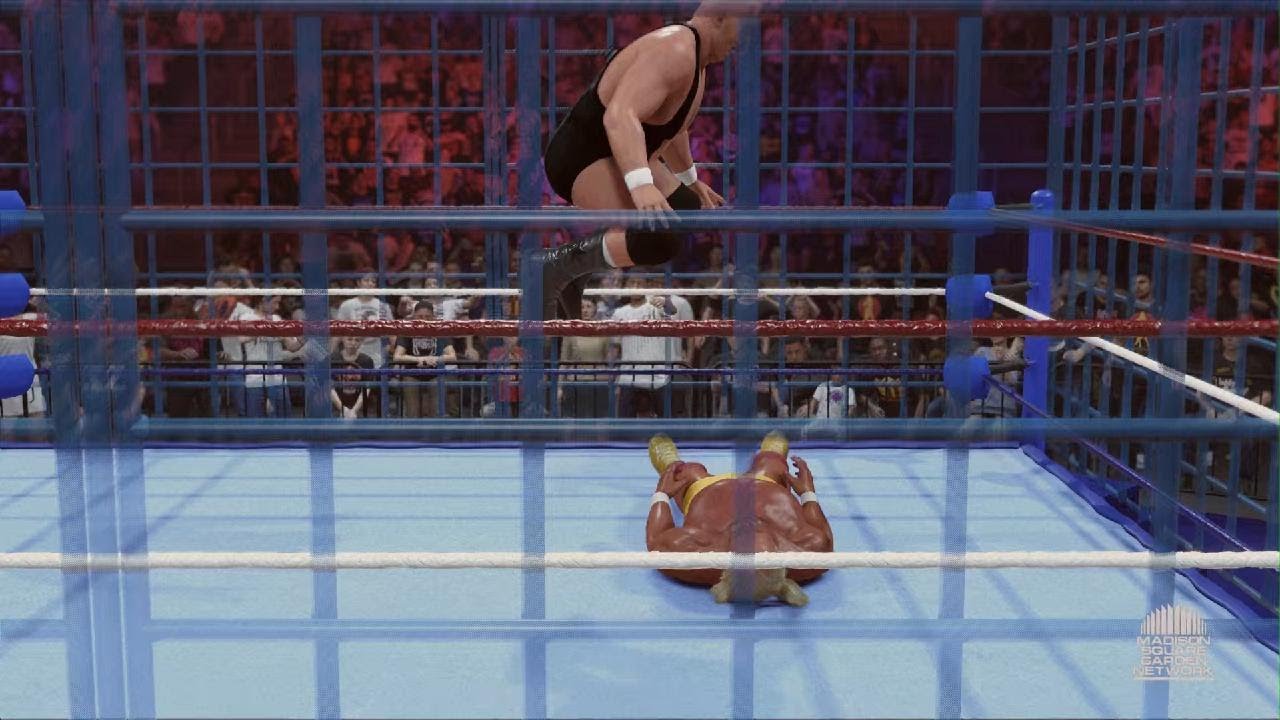 WWE 2K24 Hulk Hogan vs King Kong Bundy Steel Cage Match