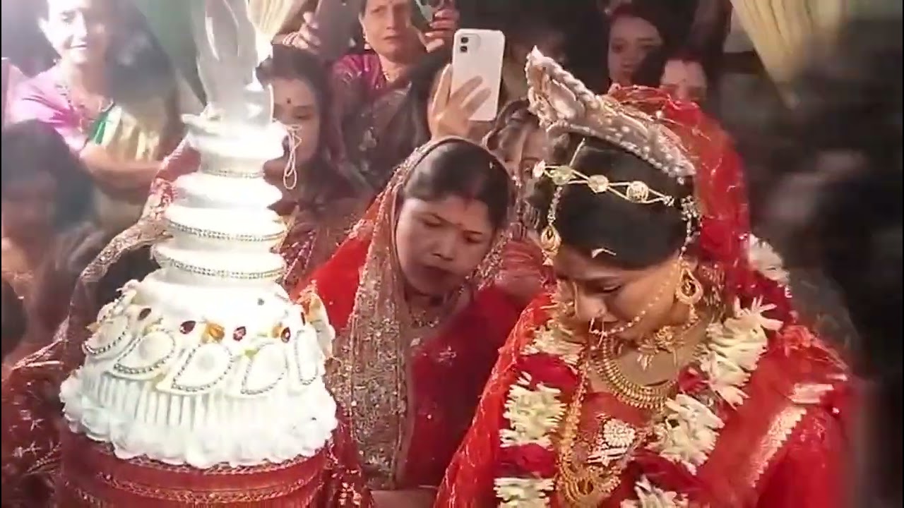 ডাঃ অনিক দাসের বিয়ের মালাদানের সময় 