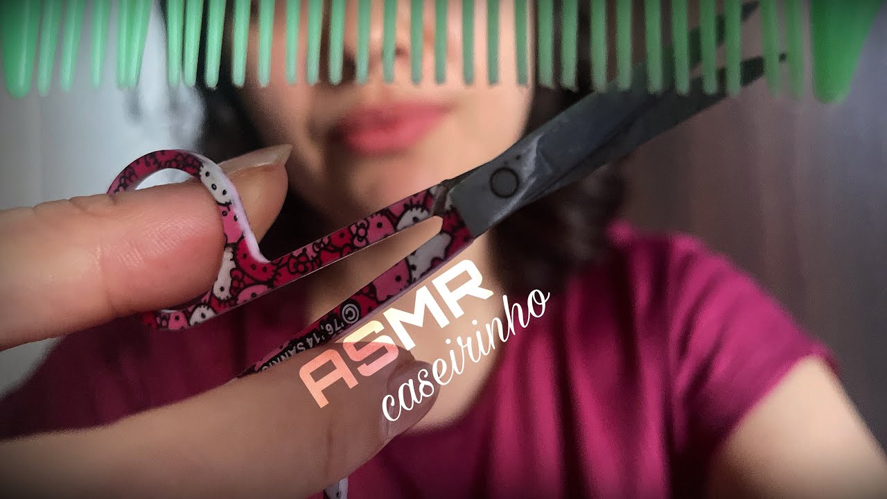 ASMR - cortando seu cabelo (Pente e Tesoura na Tela) ✂️