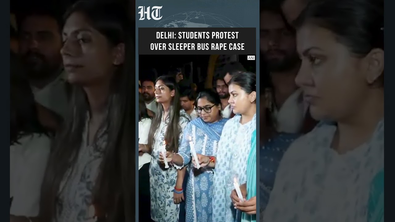 Delhi: SFI, NSUI Hold Protests Demanding Justice in Sleeper Bus Rape Case #Shorts
