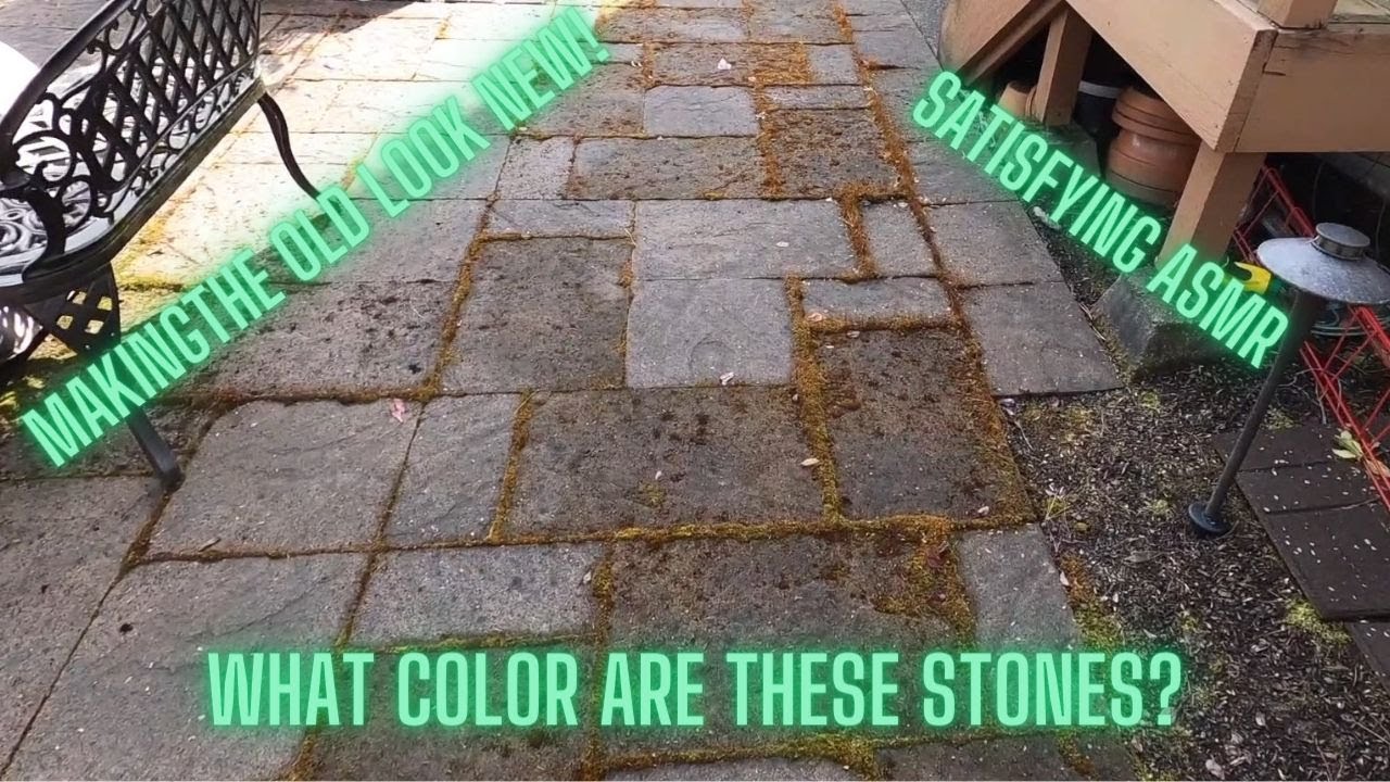 Making The Old Look NEW!! Large Paver Patio Pressure Washed #pressurewashing, #satisfying, #asmr,