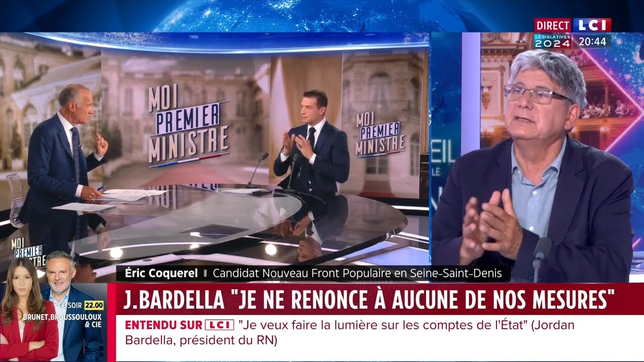 Eric Coquerel désamorce l'arnaque Jordan Bardella sur LCI